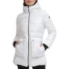imageKenneth Cole Womens Heavy Weight Mix Media Full Sherpa Lined Puffer JacketHeavyweight White