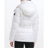 imageKenneth Cole Womens Heavy Weight Mix Media Full Sherpa Lined Puffer JacketHorizontal Zip White