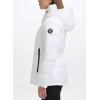imageKenneth Cole Womens Heavy Weight Mix Media Full Sherpa Lined Puffer JacketHorizontal Zip White