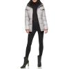 imageKenneth Cole Womens Heavy Weight Mix Media Full Sherpa Lined Puffer JacketSoft Pearl