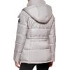 imageKenneth Cole Womens Heavy Weight Mix Media Full Sherpa Lined Puffer JacketSoft Pearl