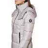 imageKenneth Cole Womens Heavy Weight Mix Media Full Sherpa Lined Puffer JacketSoft Pearl