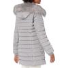imageKenneth Cole Womens Heavy Weight Mix Media Full Sherpa Lined Puffer JacketWaist Detail Sleet