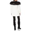 imageKenneth Cole Womens Heavy Weight Mix Media Full Sherpa Lined Puffer JacketWaist Detail White