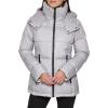 imageKenneth Cole Womens Long Belted Quilted CoatHorizontal Silver