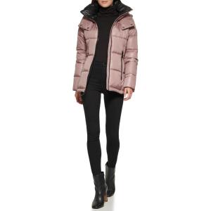 imageKenneth Cole Womens Long Belted Quilted CoatBark