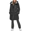 imageAndrew Marc Womens Gemas Hooded Transitional Water Resistant Parka Trench CoatBlack
