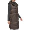 imageAndrew Marc Womens Kerr Long Quilted Puffer VestChocolate
