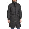 imageAndrew Marc Womens Quilted Rib Knit Collar PufferBlack