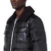 imageAndrew Marc Mens Faux Leather Sherling JacketBlack Beaumont