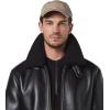 imageAndrew Marc Mens Faux Leather Sherling JacketBlack Cadman