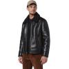 imageAndrew Marc Mens Faux Leather Sherling JacketBlack Cadman