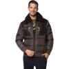 imageAndrew Marc Mens Faux Leather Sherling JacketBrown Beaumont