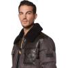 imageAndrew Marc Mens Faux Leather Sherling JacketBrown Beaumont