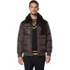imageAndrew Marc Mens Faux Leather Sherling JacketBrown Beaumont