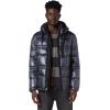 imageAndrew Marc Mens Full Length Puffer JacketMid Length High Shine Asphalt