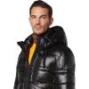 imageAndrew Marc Mens Full Length Puffer JacketMid Length High Shine Black