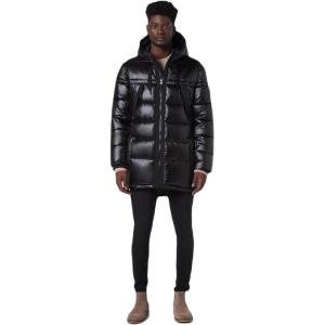 imageAndrew Marc Mens Full Length Puffer JacketFull Length High Shine Black