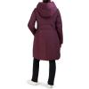 imageCole Haan Womens Taffeta Down Coat with Bib and Set in HoodMerlot