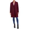 imageCole Haan Womens Asymmetrical Lapel CoatBordeaux