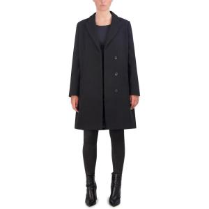 imageCole Haan Womens Asymmetrical Lapel CoatBlack