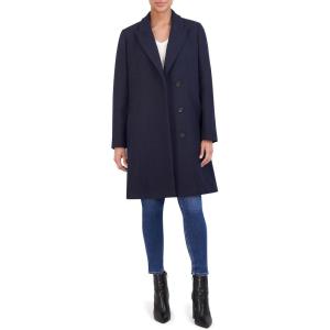 imageCole Haan Womens Asymmetrical Lapel CoatNavy