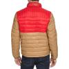 imageTommy Hilfiger Mens Ultra Loft Lightweight Packable Puffer Jacket Standard and Big ampamp TallKhakiRed Colorblock