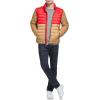 imageTommy Hilfiger Mens Ultra Loft Lightweight Packable Puffer Jacket Standard and Big ampamp TallKhakiRed Colorblock