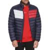 imageTommy Hilfiger Mens Ultra Loft Lightweight Packable Puffer Jacket Standard and Big ampamp TallNavy Flag Colorblock