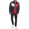 imageTommy Hilfiger Mens Ultra Loft Lightweight Packable Puffer Jacket Standard and Big ampamp TallNavy Flag Colorblock
