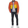 imageTommy Hilfiger Mens Ultra Loft Lightweight Packable Puffer Jacket Standard and Big ampamp TallOrangeYellowMidnight Colorblock