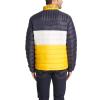 imageTommy Hilfiger Mens Ultra Loft Lightweight Packable Puffer Jacket Standard and Big ampamp TallYellowNavy Color Block