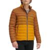imageTommy Hilfiger Mens Ultra Loft Lightweight Packable Puffer Jacket Standard and Big ampamp TallTanBrown Colorblock