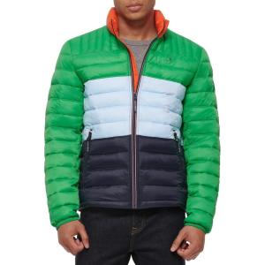 imageTommy Hilfiger Mens Ultra Loft Lightweight Packable Puffer Jacket Standard and Big ampamp TallApres Ski Colorblock