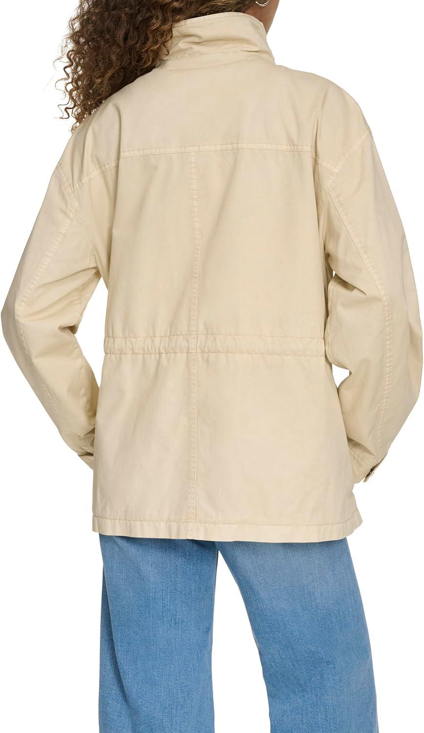 imageLevis Womens 4Pocket Stand Collar Military JacketOatmeal