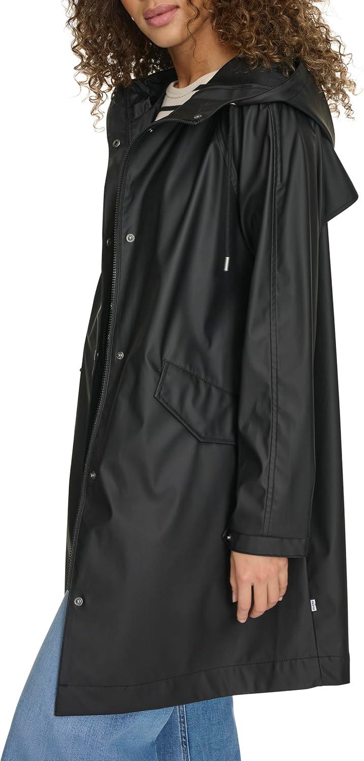 imageLevis Womens Raglan Sleeve Rain JacketBlack
