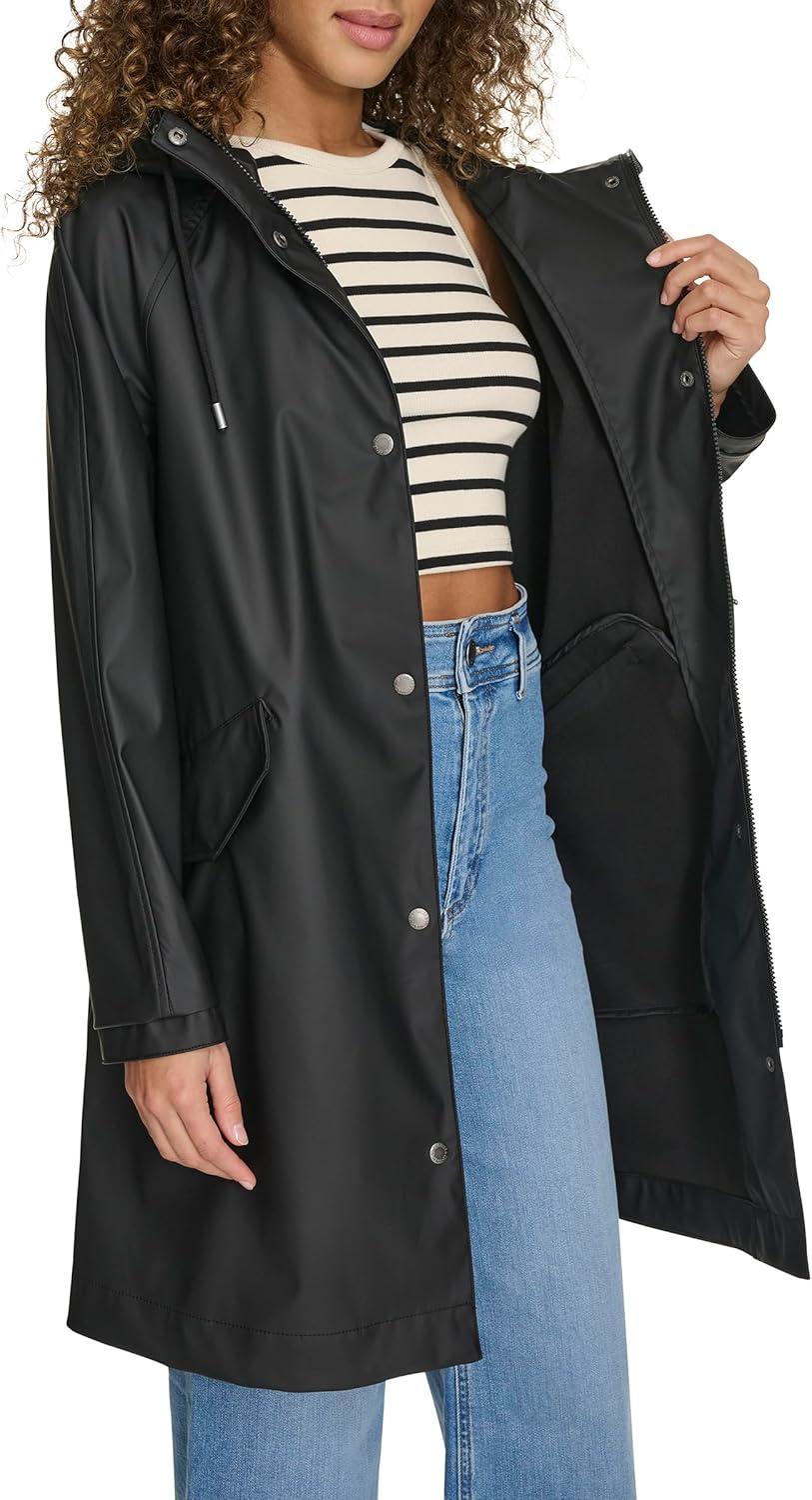 imageLevis Womens Raglan Sleeve Rain JacketBlack