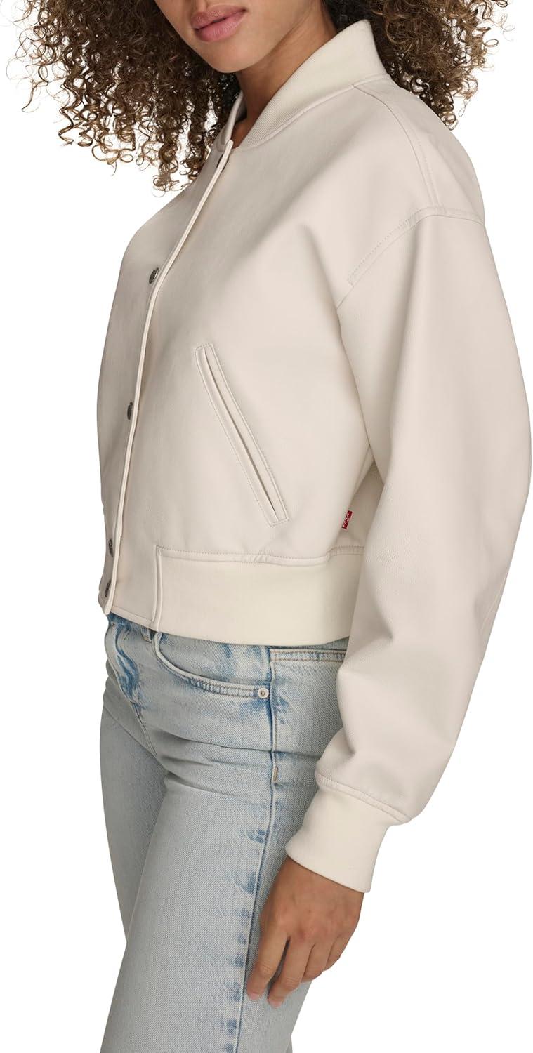 imageLevis Womens Varsity Bomber JacketOyster