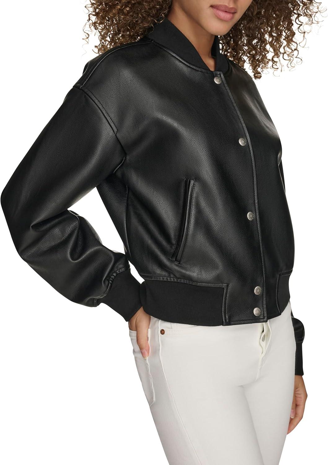 imageLevis Womens Varsity Bomber JacketPebble Black