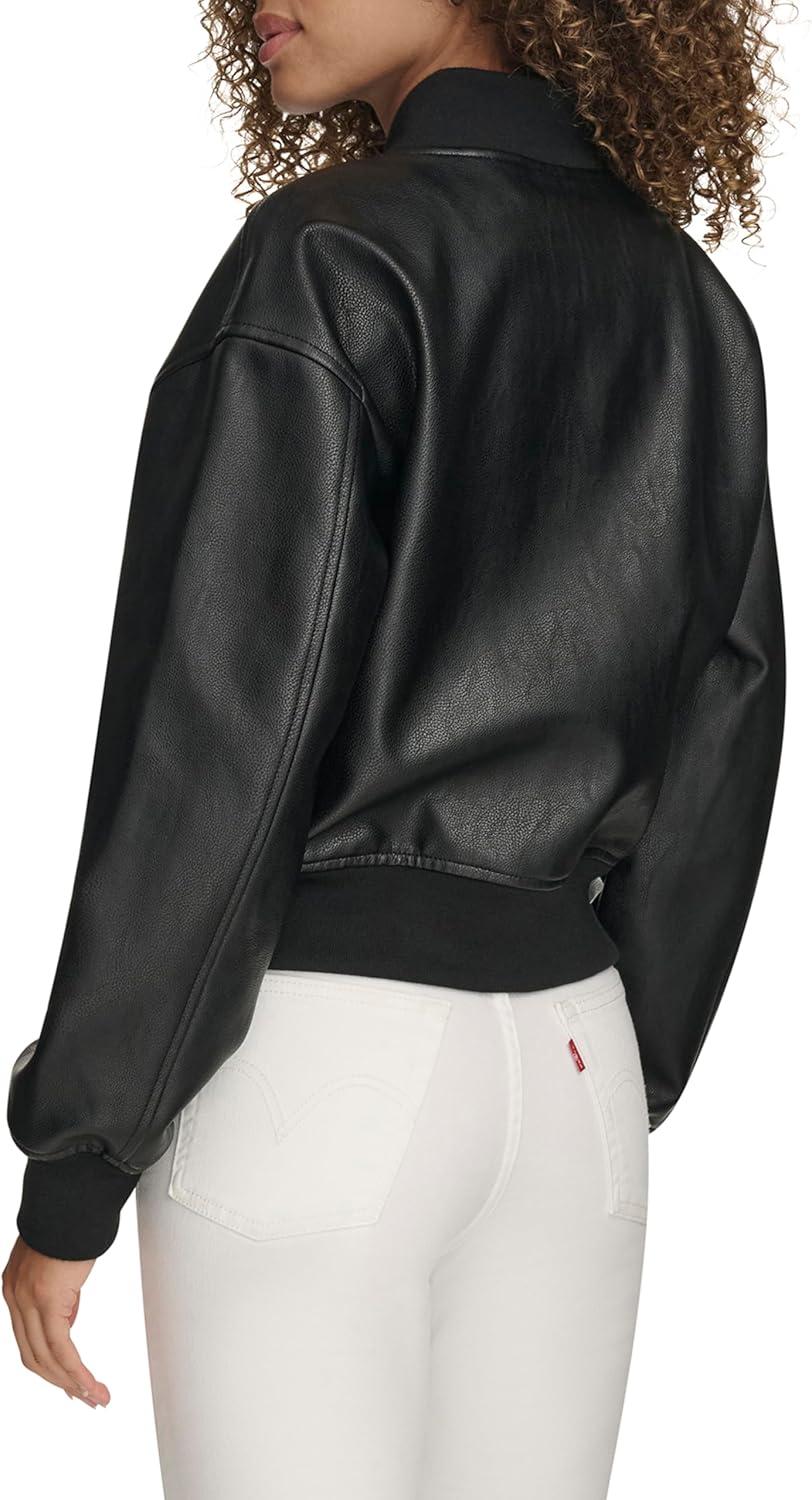 imageLevis Womens Varsity Bomber JacketPebble Black