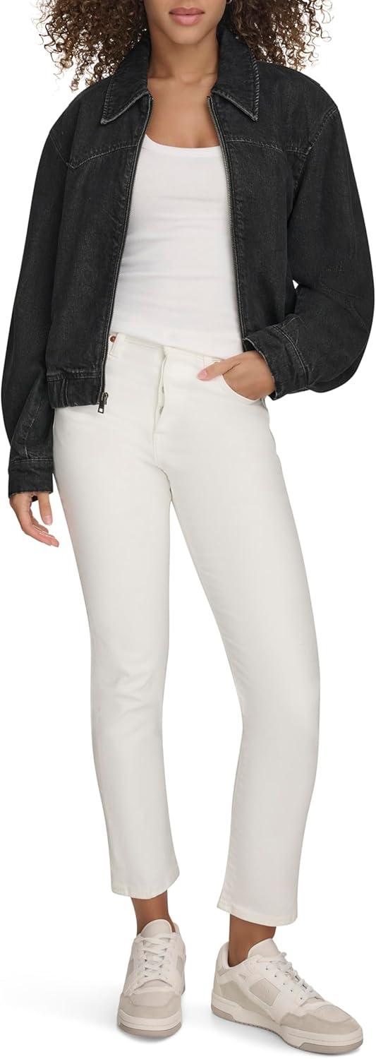 imageLevis Womens Western Denim BomberBlack Wash Denim
