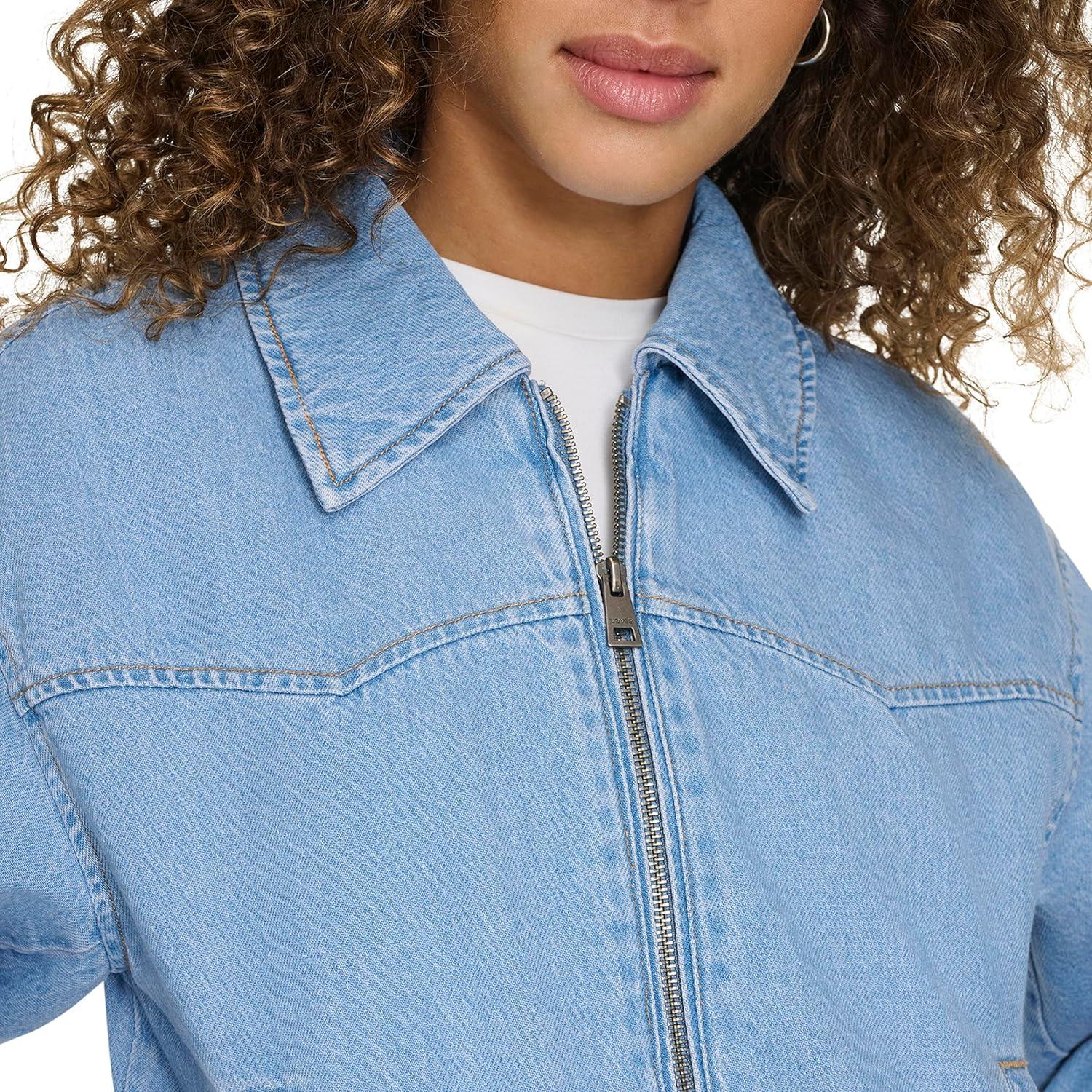 imageLevis Womens Western Denim BomberLight Wash Denim