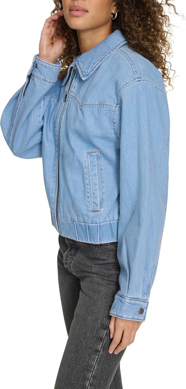 imageLevis Womens Western Denim BomberLight Wash Denim