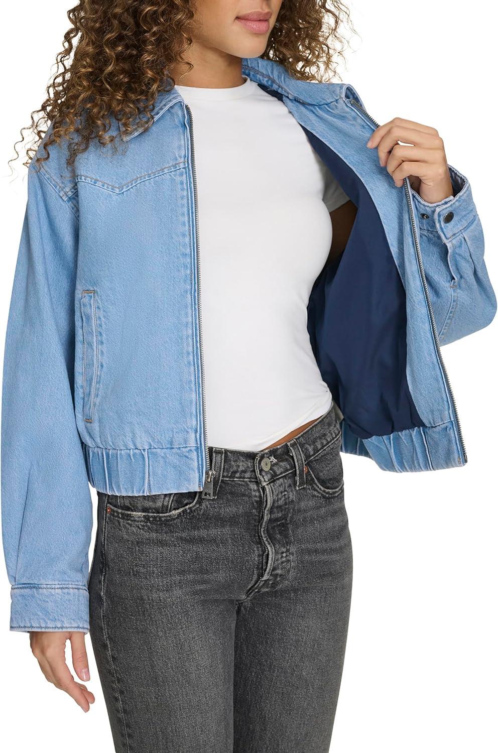 imageLevis Womens Western Denim BomberLight Wash Denim