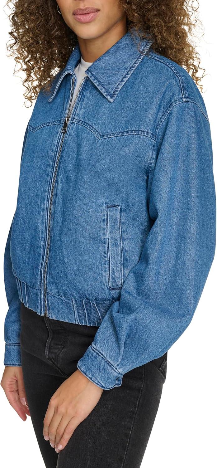 imageLevis Womens Western Denim BomberMedium Wash Denim