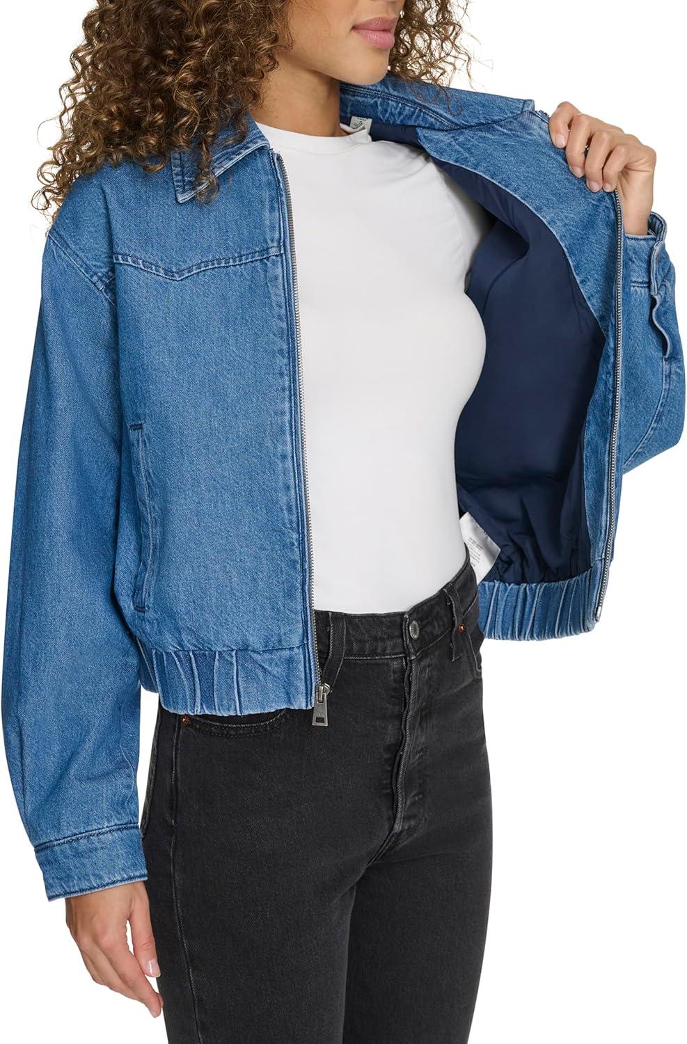imageLevis Womens Western Denim BomberMedium Wash Denim