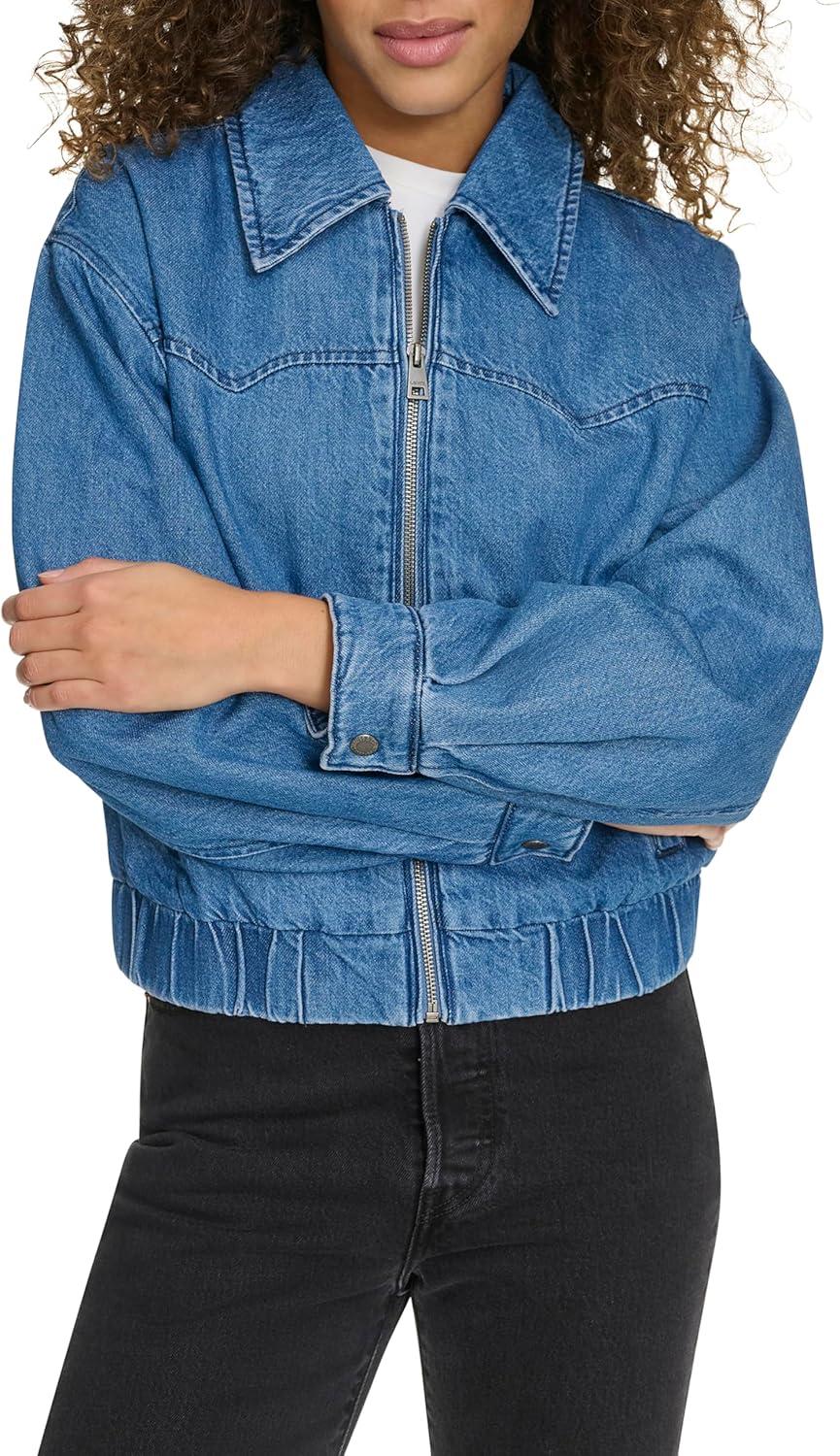 imageLevis Womens Western Denim BomberMedium Wash Denim