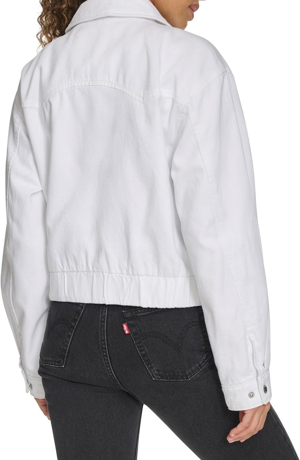 imageLevis Womens Western Denim BomberWhite Wash Denim
