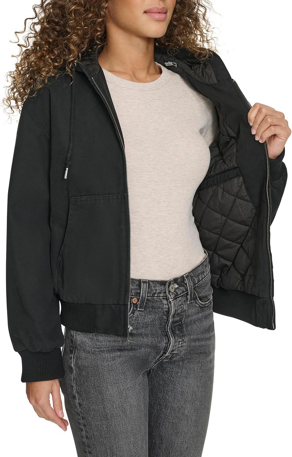 imageLevis Womens Workwear Hoody BomberBlack Filled
