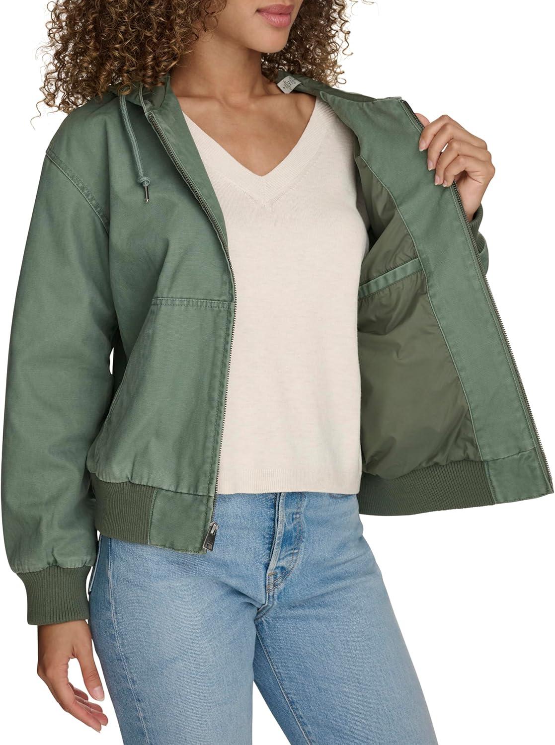 imageLevis Womens Workwear Hoody BomberLaurel Green Unfilled